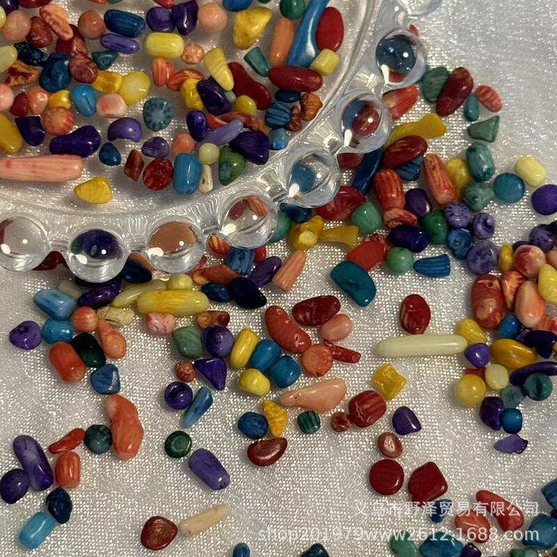 Mixed color coral stone Diy art garbage Journal Gumei manicure niche flow hemp fish tank decoration material batch discovery