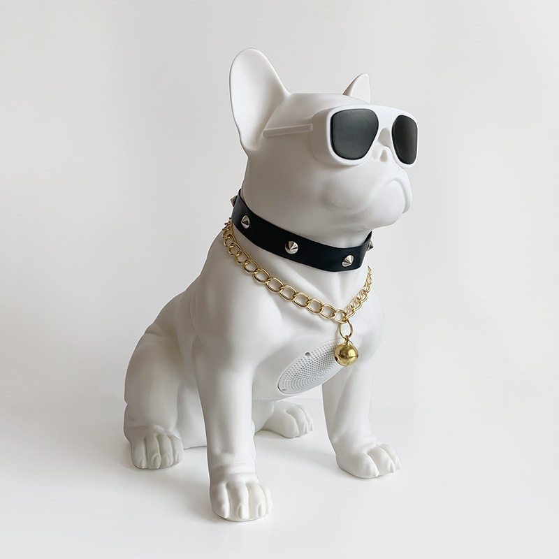 Bulldog subwoofer todo el cuerpo sonido de perro adornos de automóvil cabeza de perro altavoz bluetooth novio explosión de cumpleaños