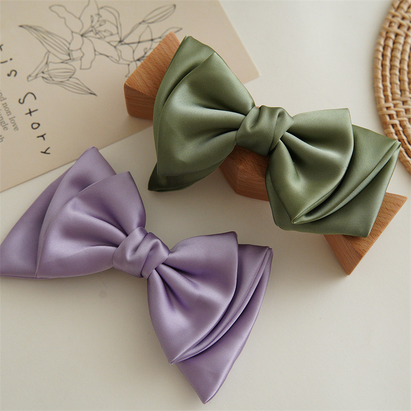 Women's Cute Sweet Bow Knot Satin Hair Clip display picture 6