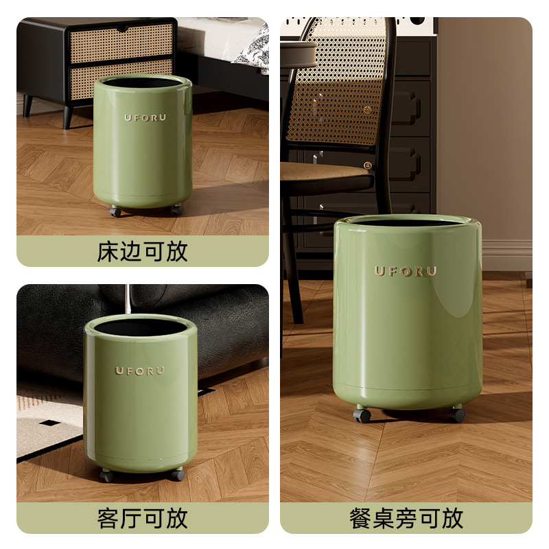 見栄えの良いゴミ箱、家庭用リビングルーム、ベッドルーム、軽くて豪華な取り外し可能なキッチン、大型の大容量二層プラスチック紙バスケット|undefined