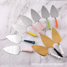 陶瓷柄不锈钢蛋糕铲刀卡通水果陶瓷手柄铲刀蛋糕披萨饼刀