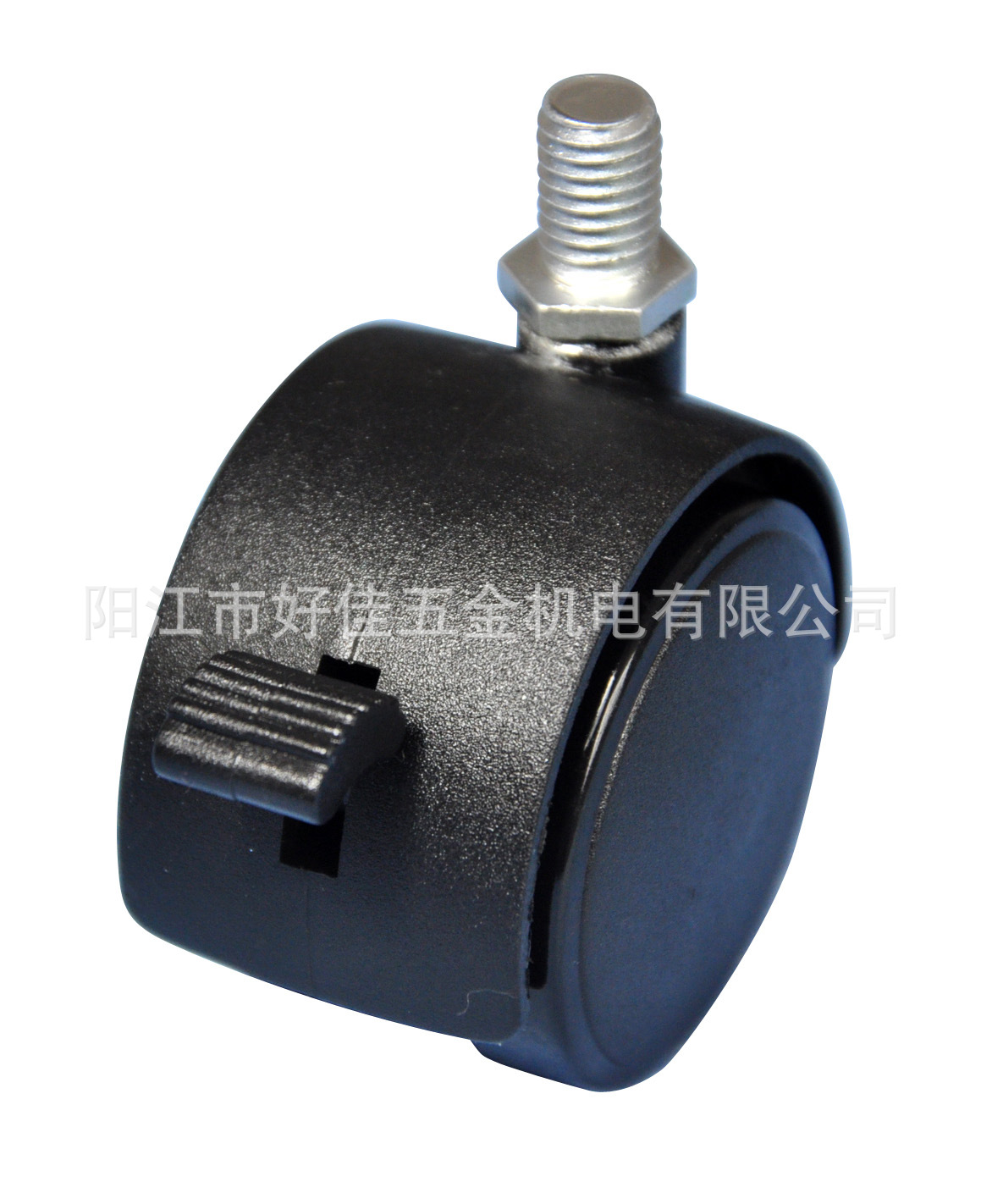 源头工厂直供50mm丝扣刹车纯尼龙家具脚轮