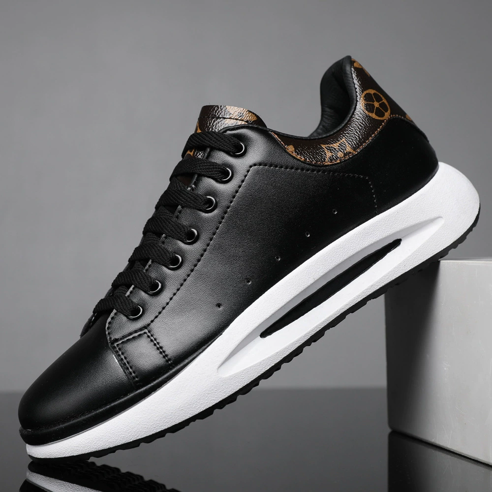 Повседневная обувь на толстой подошве, мужская осенне-зимняя новая кожаная Белая обувь 2022 года, молодежная обувь для досок в Корейском стиле, модная мужская спортивная обувь