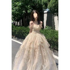 晚礼服裙女生日18岁成人礼轻奢小众宴会气质主持人艺考公主裙