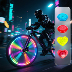 自転車スポークライトマウンテンバイクワイヤーライトledウインドブレーカーバランスホイール装飾ライトライディング装備部品