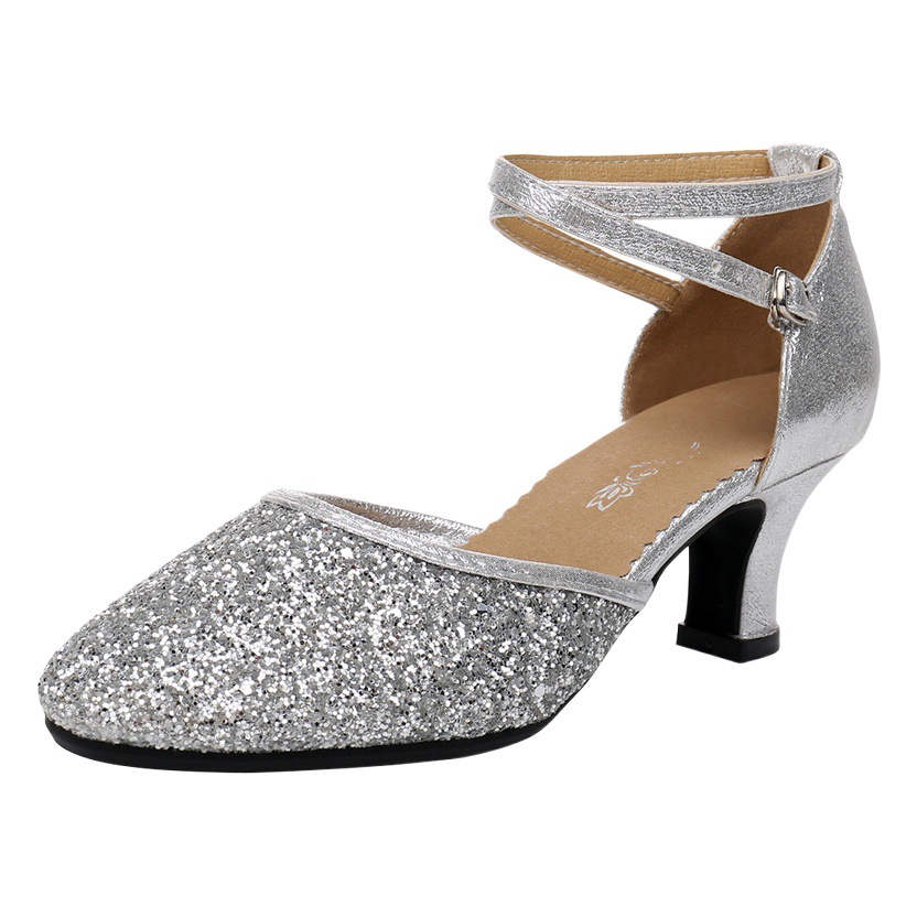 Nuevos zapatos de baile de las mujeres zapatos de baile cuadrados zapatos de baile latino zapatos de baile social de tacón medio zapatos de baile de fondo suave al por mayor de fábrica