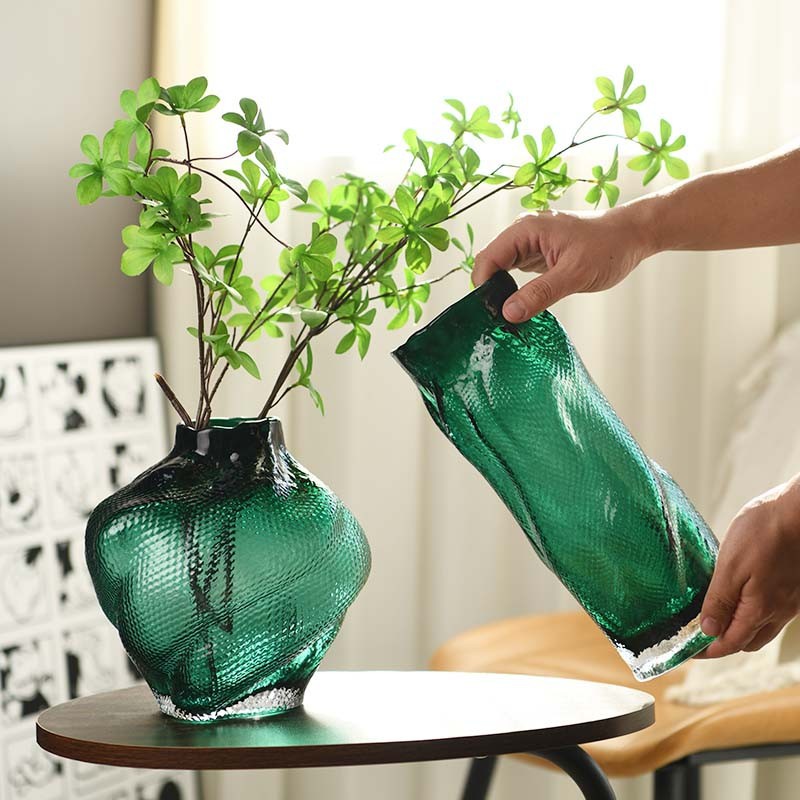 Creativo nuevo dragón escamas de vidrio granular vasos de vidrio mesa de comedor casera color irregular ornamentos ornamentos