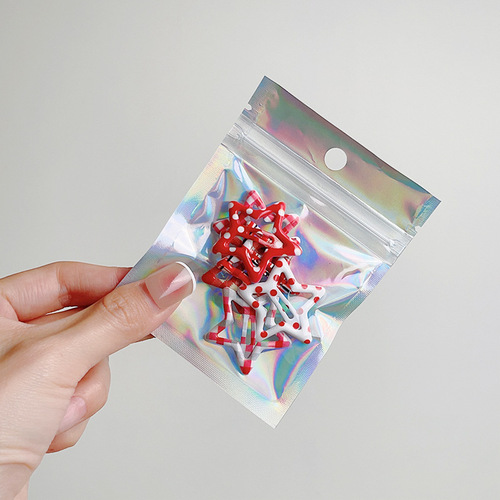 Children's star hairpin y2k dopamine side clip cute little hairpin duckbill bb clip bangs clip five-pointed star hair accessory