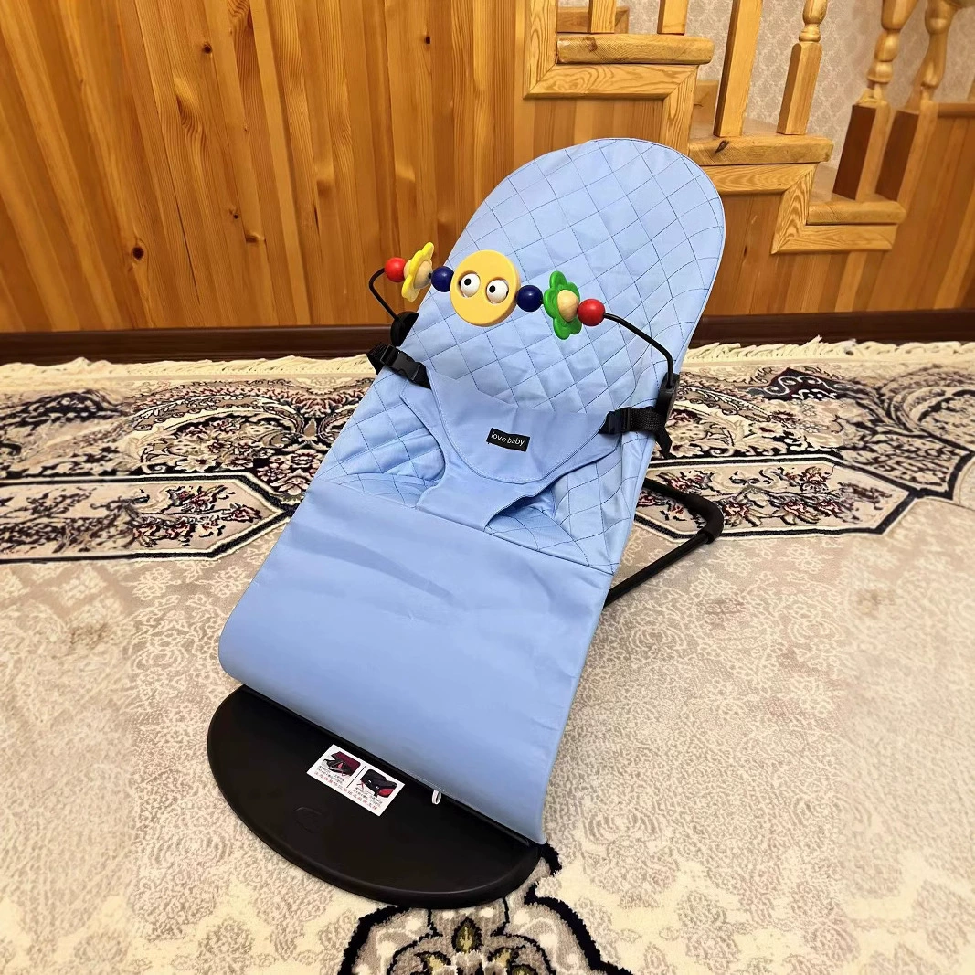 Детская качалка-кроватка, складная, портативная легкая 1.6 кг, reclining & бар для игрушек