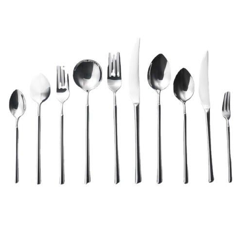 Shado Yading 304 stainless steel cutlery, forks, spoons, hotel tableware, European style light luxury waist steak tableware set