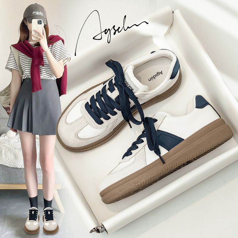 Zapatillas deportivas casuales Augusden estilo Forrest Gump para mujer, novedad primavera 2026, estilo retro deportivo de Hong Kong, zapatillas de entrenamiento alemanas.