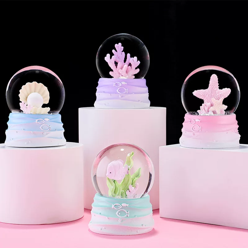 Creative Sea World Everbright Marine Crystal Ball Creative Little Fish Shell Детские подарки Маленькая ночная лампа Студенческий переключатель