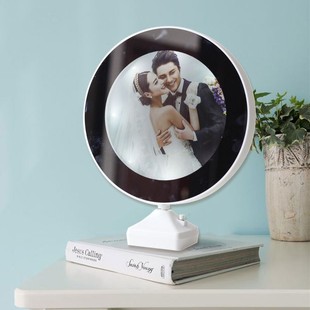 Round mirror heart shaped, photo, semi-finished product, DIY