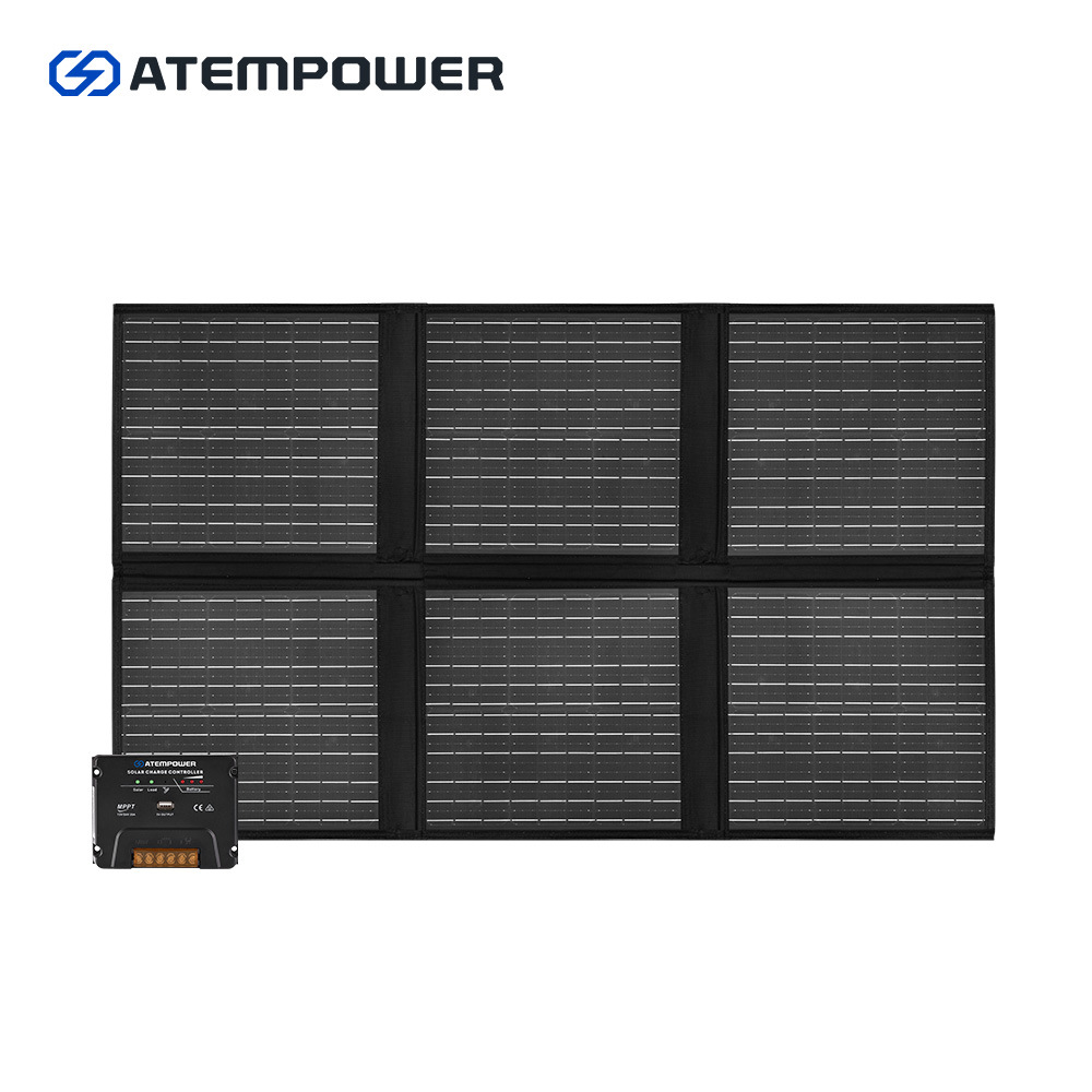 12V 120W户外野营房车太阳能折叠布包便携式单晶太阳能折叠板