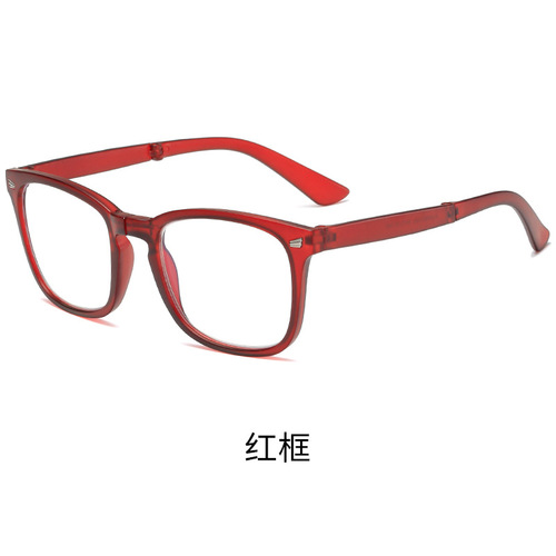 Cross-border anti-blue light folding reading glasses high-end KY8082 women's elderly farsighted reading glasses retro frame women