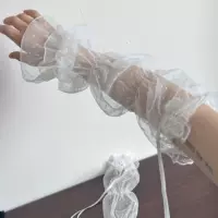 Летняя Лолита JK Сладкая тонкая волновой точка сетчатый рукав солнцезащитный козырек дикий кружевной рукав солнцезащитные рукава женские длинные перчатки