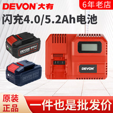 大有20V/4.0Ah 5.2Ah锂电池充电器闪充快充5401/5733原装锂电系列