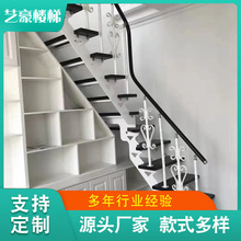 双梁消防直梯钢结构垂直逃生楼梯别墅商场单梁楼梯防腐蚀防滑踏步