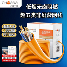 网线超5五类工业家用扁平跳绿成品电脑rj45秋叶原山泽宽带千兆cat
