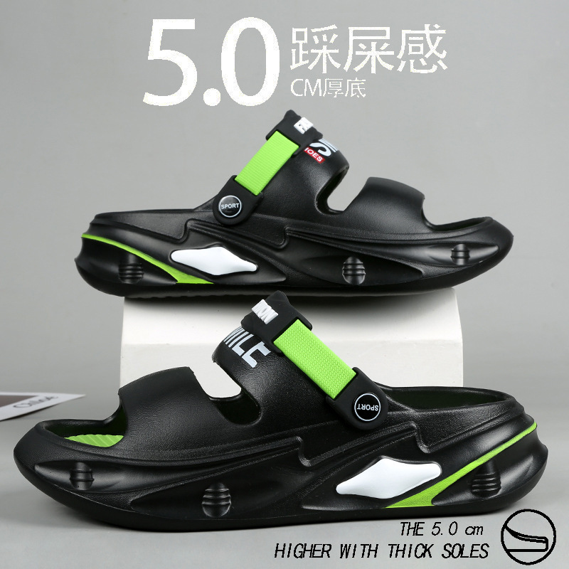 Sandalinas de playa para hombres de verano pareja de suela suave antideslizante para conducir dos usos deportivos pisar mierda sensación sandalinas casuales