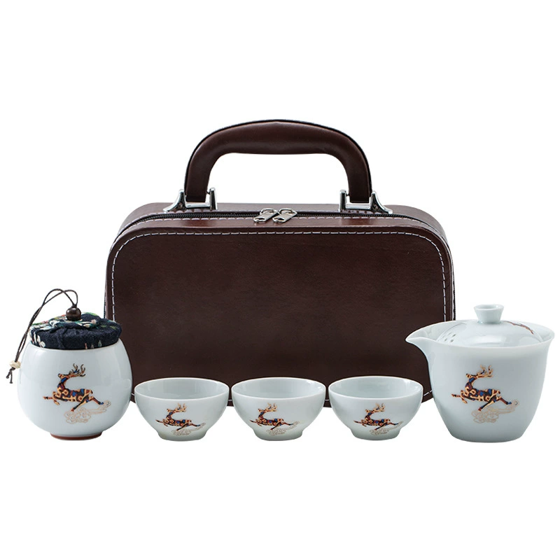 Handheld tea set for traveling, Birthday gift