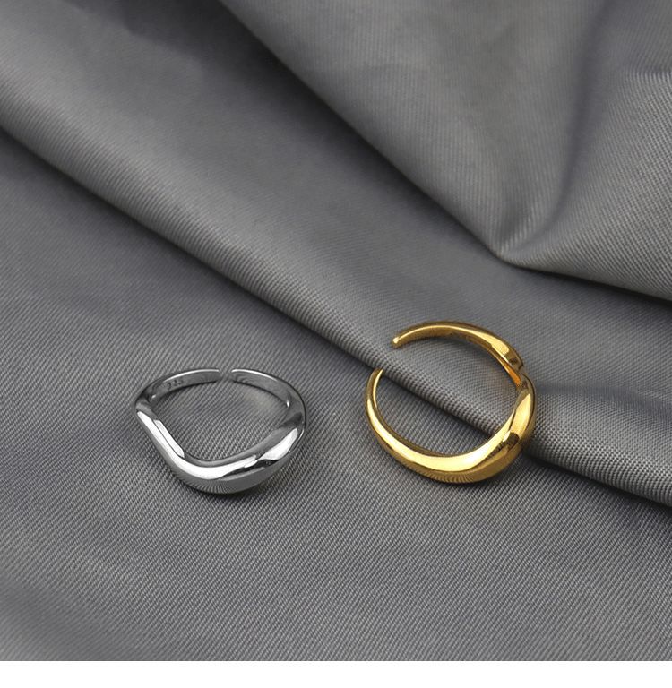 New Korean Style Geometric Irregular Vegetarian Ring Index Finger Ring display picture 17