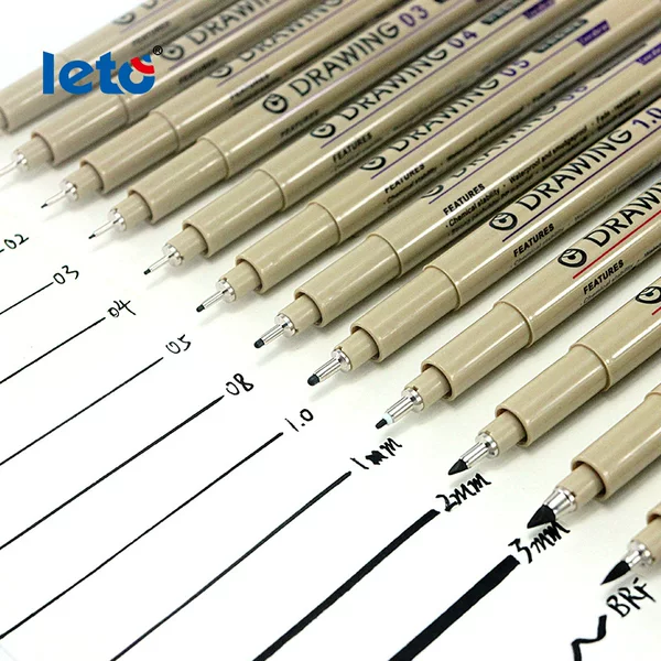 Waterproof needle pen, Sakura style, art-specific, for manga outlining and drawing