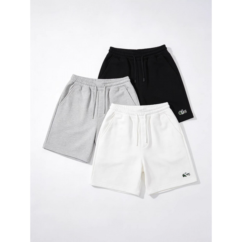 Cross-Border Supply E Fish Embroidered Cotton Shorts Trendy Brand Casual Shorts Men's Half-Length Beach Quick-Dry Cotton Shorts