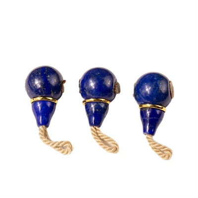 Natural lapis lazuli gourd-shaped: Zərgərlik ara hissələri