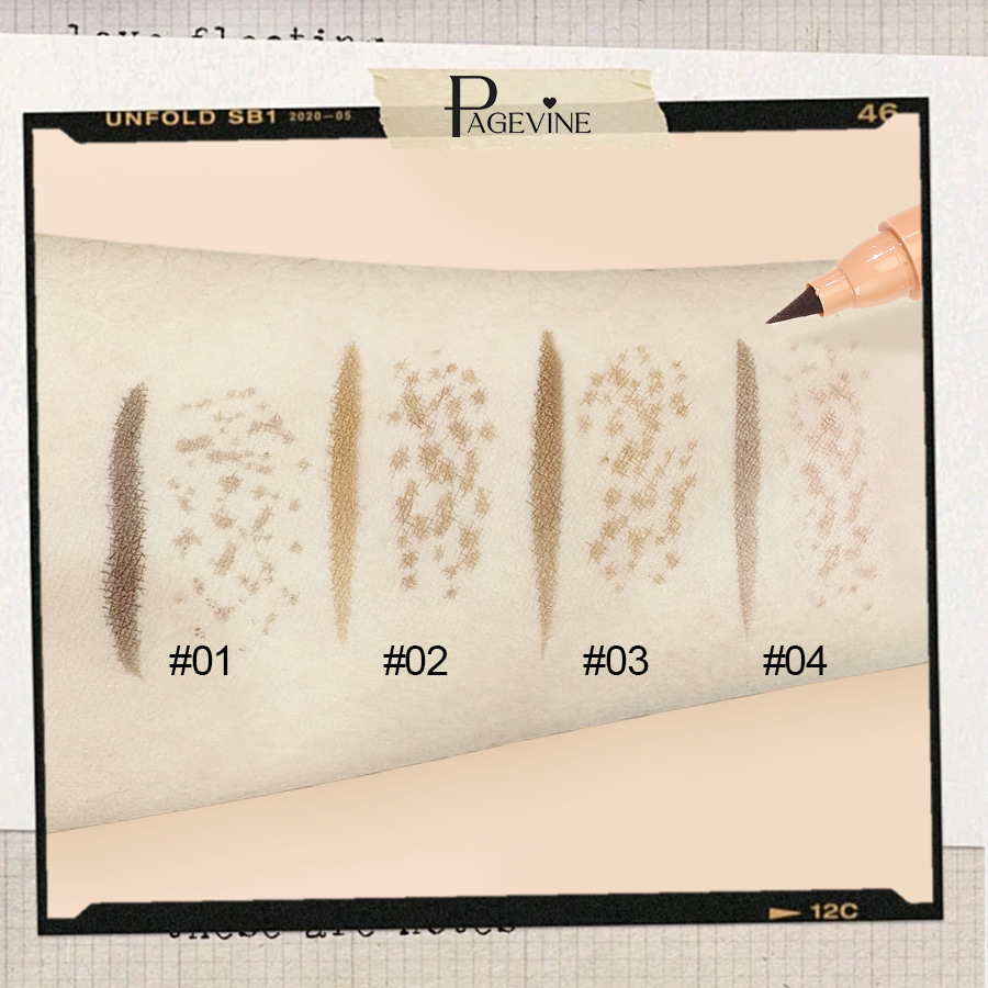 Transfronterizo maquillaje de color PAGE VINE sello de dos cabezas pecas rápido secado impermeable punto punto de punto lápiz de línea de ojos impermeable sin manchas