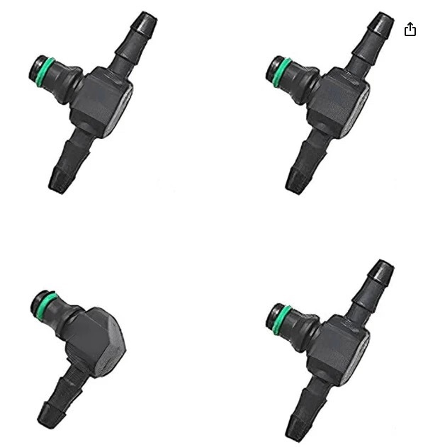 Diesel Efi Return Pipe Three-Way Connector, T-Type, Three Three-Way Connectors, One Two-Way Connector, One L-Type, One Set of Three T-Connectors and One L-Type