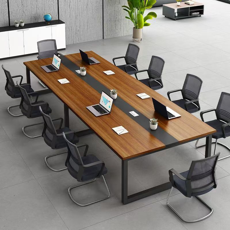 Conference table, long table, simple modern office desk and chair combination, conference room long table, workbench for employee training Conference table, long table, simple modern office desk and chair combination, conference room long table, workbench for employee training