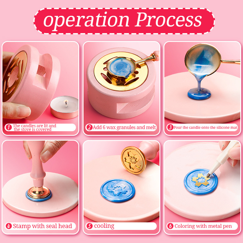 Fire paint seal set cross-border wholesale full set of wax particles melting pot seal head cross-border e-commerce novice cheap dropshipping