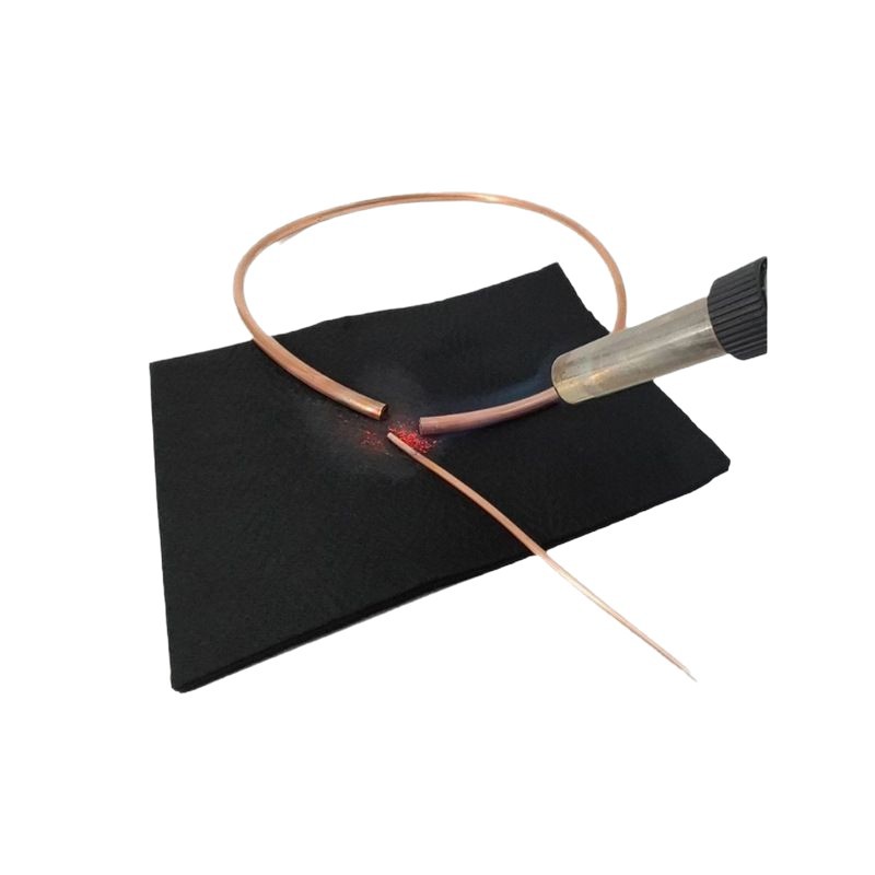 Welding gun fireproof cotton air conditioning copper pipe welding high temperature heat insulation carbon fiber welding fire cloth flame retardant pad welding blanket