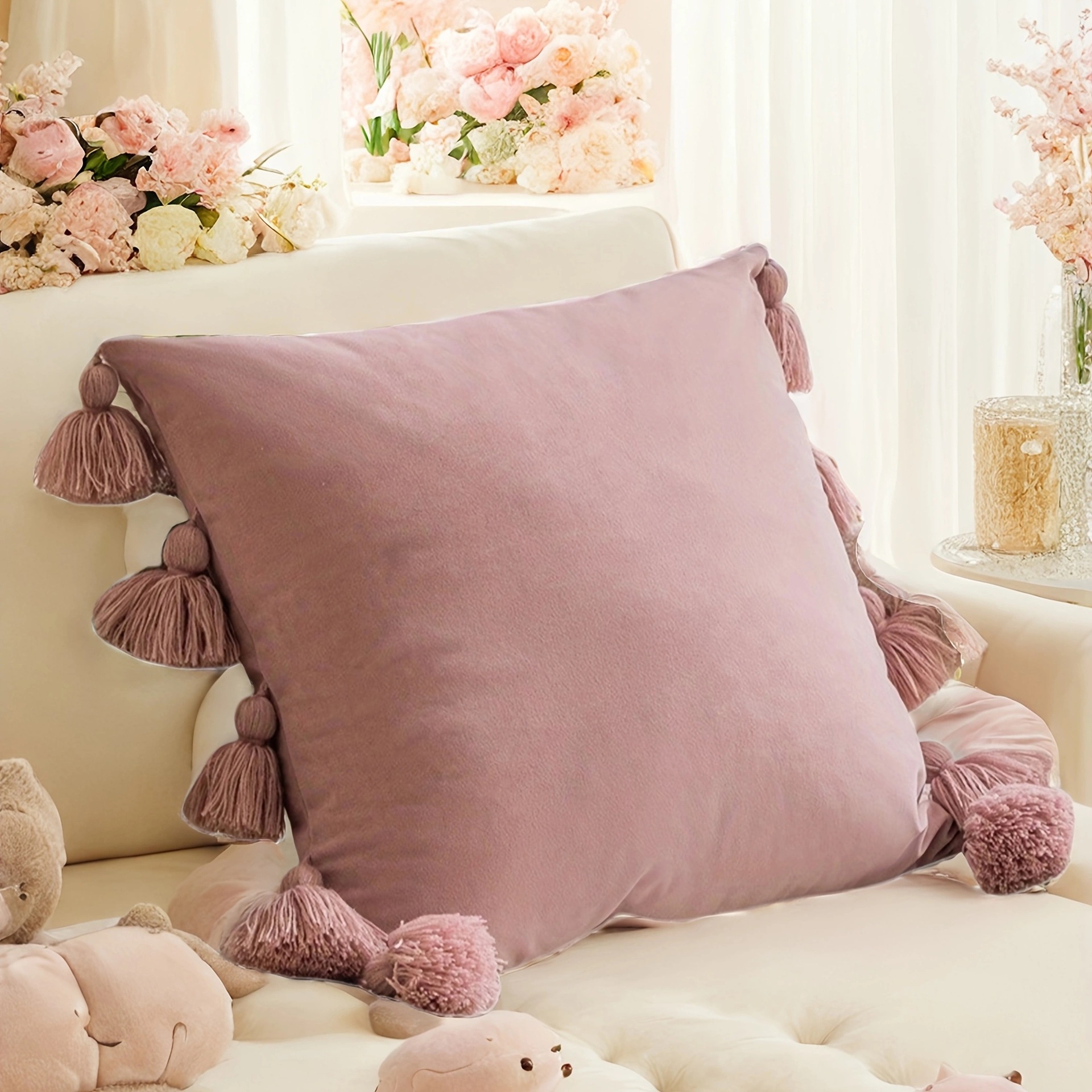 Inswind sleeve sofá abrazar cubierta de almohada decoración de la sala de estar cabecera cubierta de almohada de color sólido cubierta de cintura cubierta de almohada al por mayor