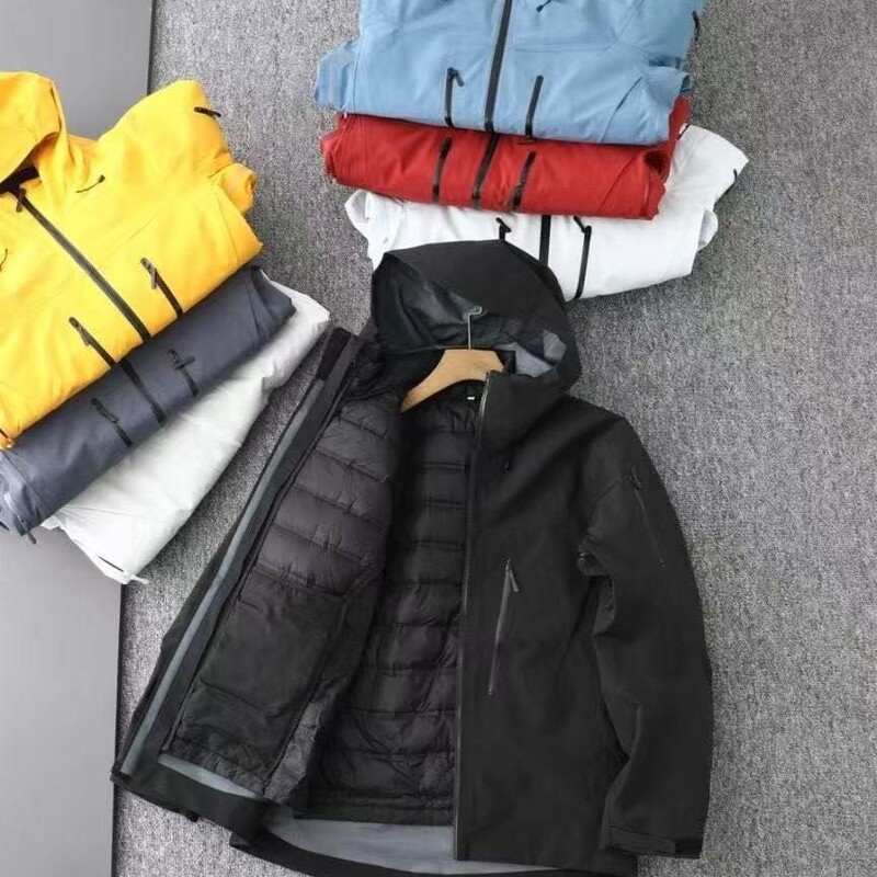 Alpha Sv78 Three-In-One Hardshell Jacket Similar to the Arc'Teryx Model, Unisex, Windproof, Waterproof, with down Lining for Winter Alpha Sv78 Three-In-One Hardshell Jacket Similar to the Arc'Teryx Model, Unisex, Windproof, Waterproof, with down Lining for Winter