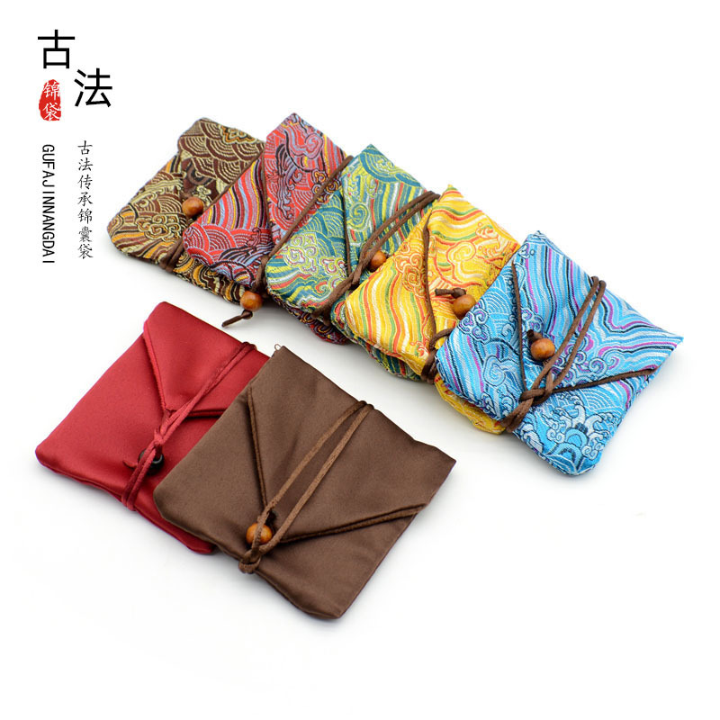 High-grade gold jewelry storage bag satin imitation leather velvet bag factory direct jewelry bag large in stock wholesale