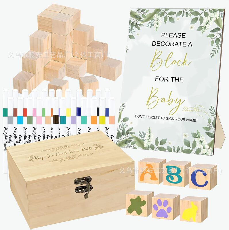 Baby Picture Game Logo Kit Wooden Sign DIY Blank Wooden Block Personalized Creative Game Gift Set Baby Picture Game Logo Kit Wooden Sign DIY Blank Wooden Block Personalized Creative Game Gift Set