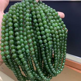 Mom Chain Jade Wholesale Jasper Live Supply Hotan Jasper 8m Round Bead Necklace Slightly Black Spots Jasper Necklace