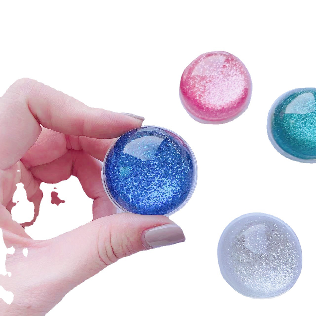 Blogger's same style dropper glitter airbag desktop stand, fine powder crystal ball three-dimensional phone stand_voghion.com