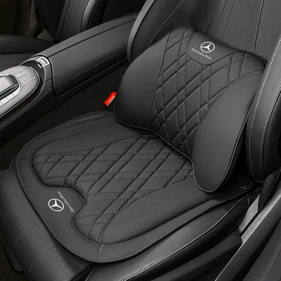 Headrest — same color as the original car - mercedes-benz-lumbar-support-1-piece-seat-cushion-1-piece-premium-black