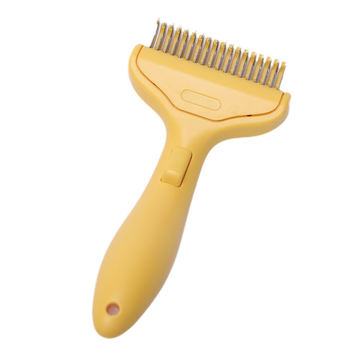 Pet knot-opening comb for cats, special de-floating comb for dogs, thinning bristle artifact, stainless steel cat hair cleaning brush