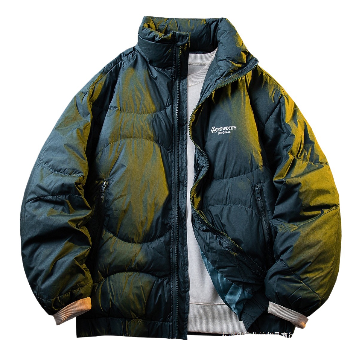 Japanese retro base light and thin demi-season windproof down jacket