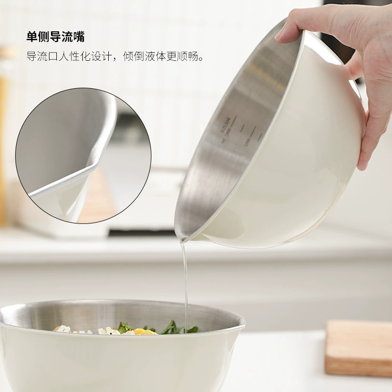 Нержавеющая сталь многофункциональная бытовая корейская кухня выпечка с весами замешивание взбитие яйца мытьё салата углубление
