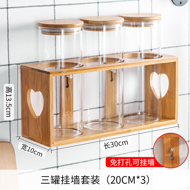 Botella de vidrio, botella de sellado, latas de té, latas de exhibición, granos de grado alimenticio, almacenamiento de granos, botella transparente, almacenamiento de cocina