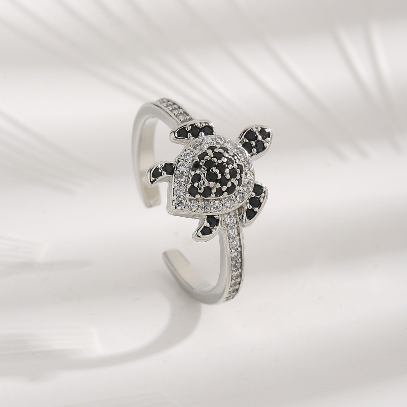 Open Rings Classification 1 Piece Quantity Holiday Occasion Wholesale Jewelry Vacation Classic Style Tortoise Copper Zircon Inlay Open Rings