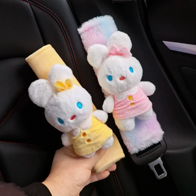 Seat belt shoulder pad, Rabbit Doll Stuffed Car Creative