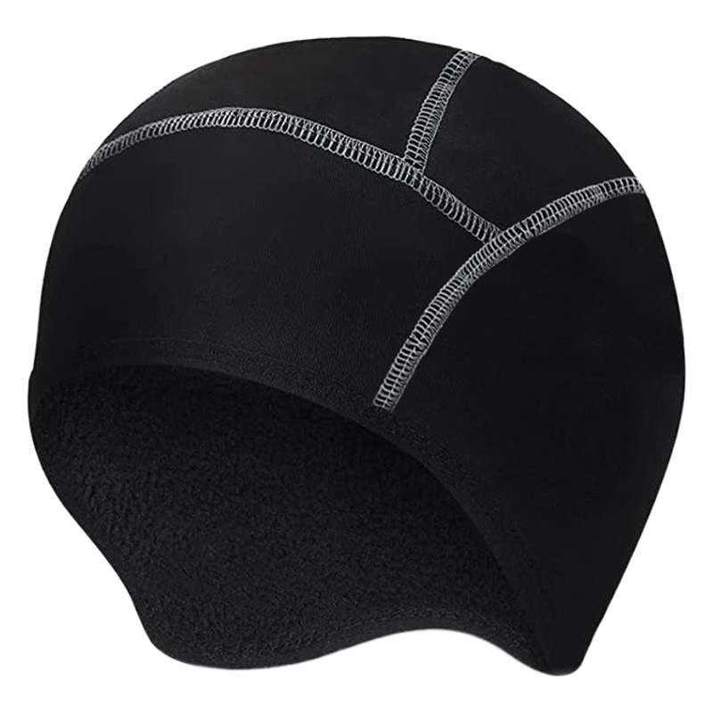 Cross-border autumn and winter riding ear-covering warm hat running skiing brimless toe cap glasses hole helmet lining headgear