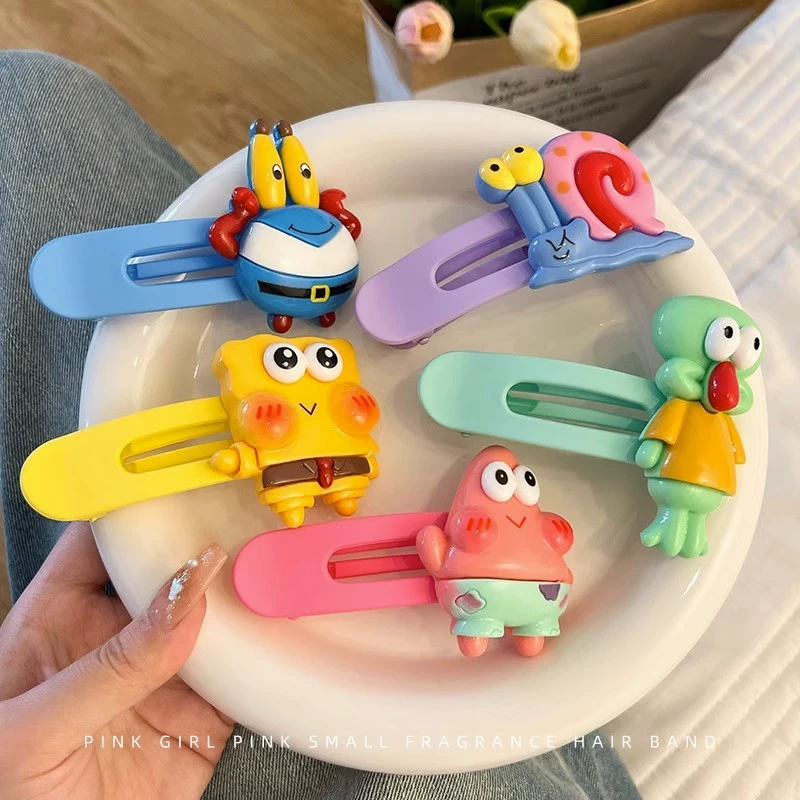 Высококачественная губка для детских cartoon hairgrip, крабовая заколка, милая аксессуар для волос, подарок на день рождения