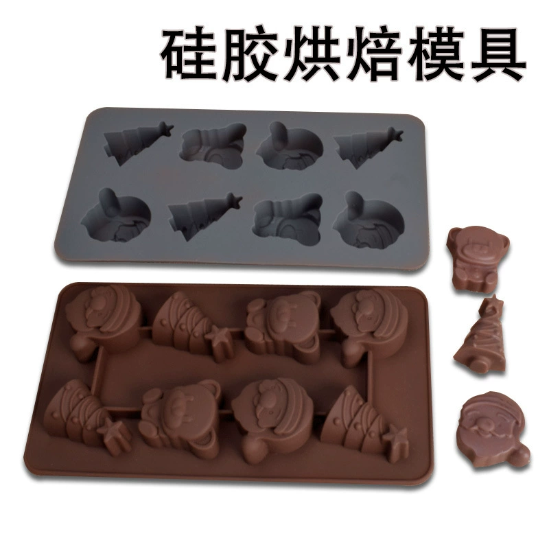 Санта-Клаус Линг Мультфильм силиконовые формы шоколадные конфеты торт украшения для выпечки хрустальные капающие ледяные формы